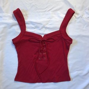 red crop top